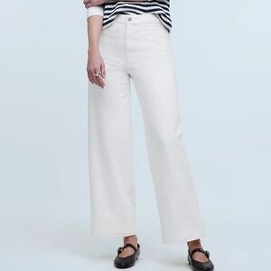 Madewell Curvy White Wide Leg Pants